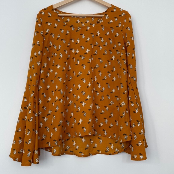 love, Fire Tops - Love Fire Cactus Mustard Yellow Blouse